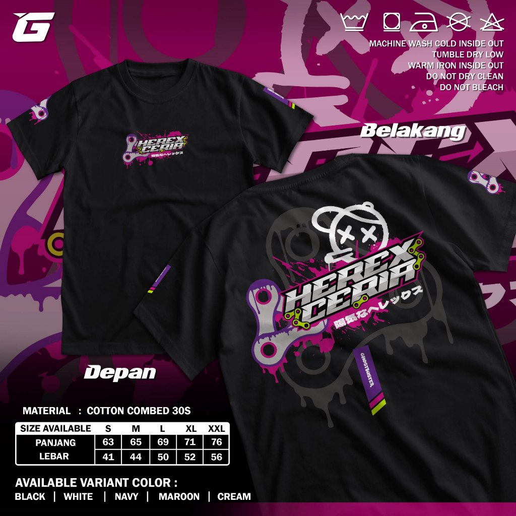 Jual Kaos Racing Herex Ceria Baju Distro Motor Cb Gl Mp Honda Gank