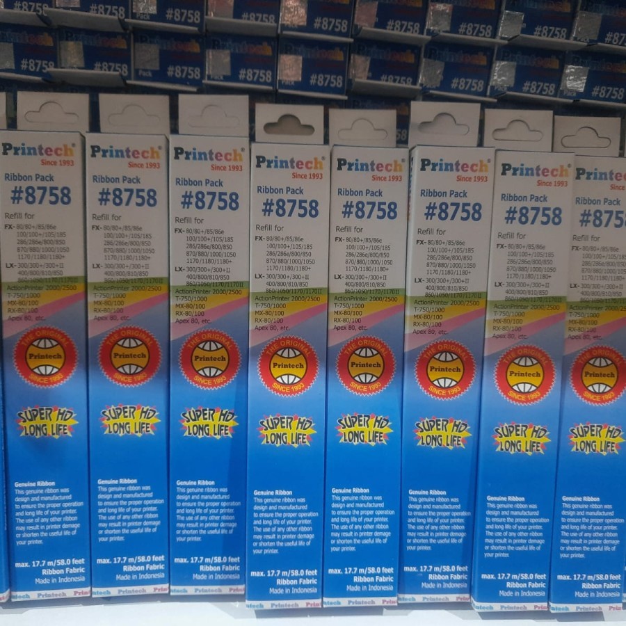 Jual RIBBON REFILL PITA 8758 PRINTECH LX300 LX300+ LX300+II | Shopee ...