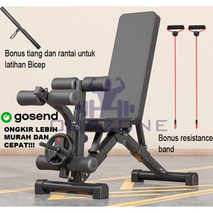 Jual Adjustable Kursi Fitness Bangku Sit Up Multifungsi Gym Bench ...