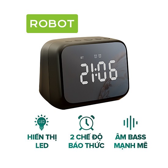 Jual ROBOT RB170 Speaker Bluetooth 5.3 with LED Display & Alarm ...