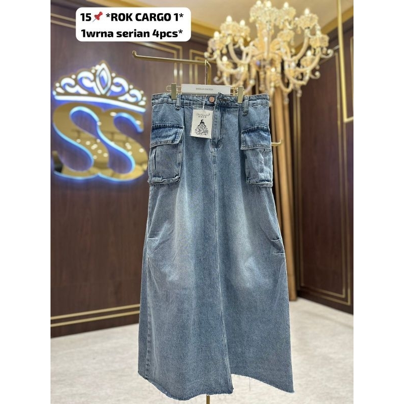 Jual ROK JEANS CARGO BY SHELLASHAUKIA | Shopee Indonesia