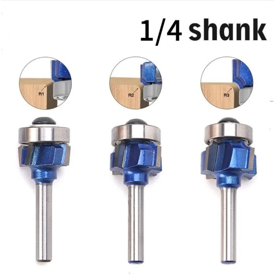 Jual Mata Profil Router Edging Radius HPL R1 R2 R3 Round Over shank 1/4 ...