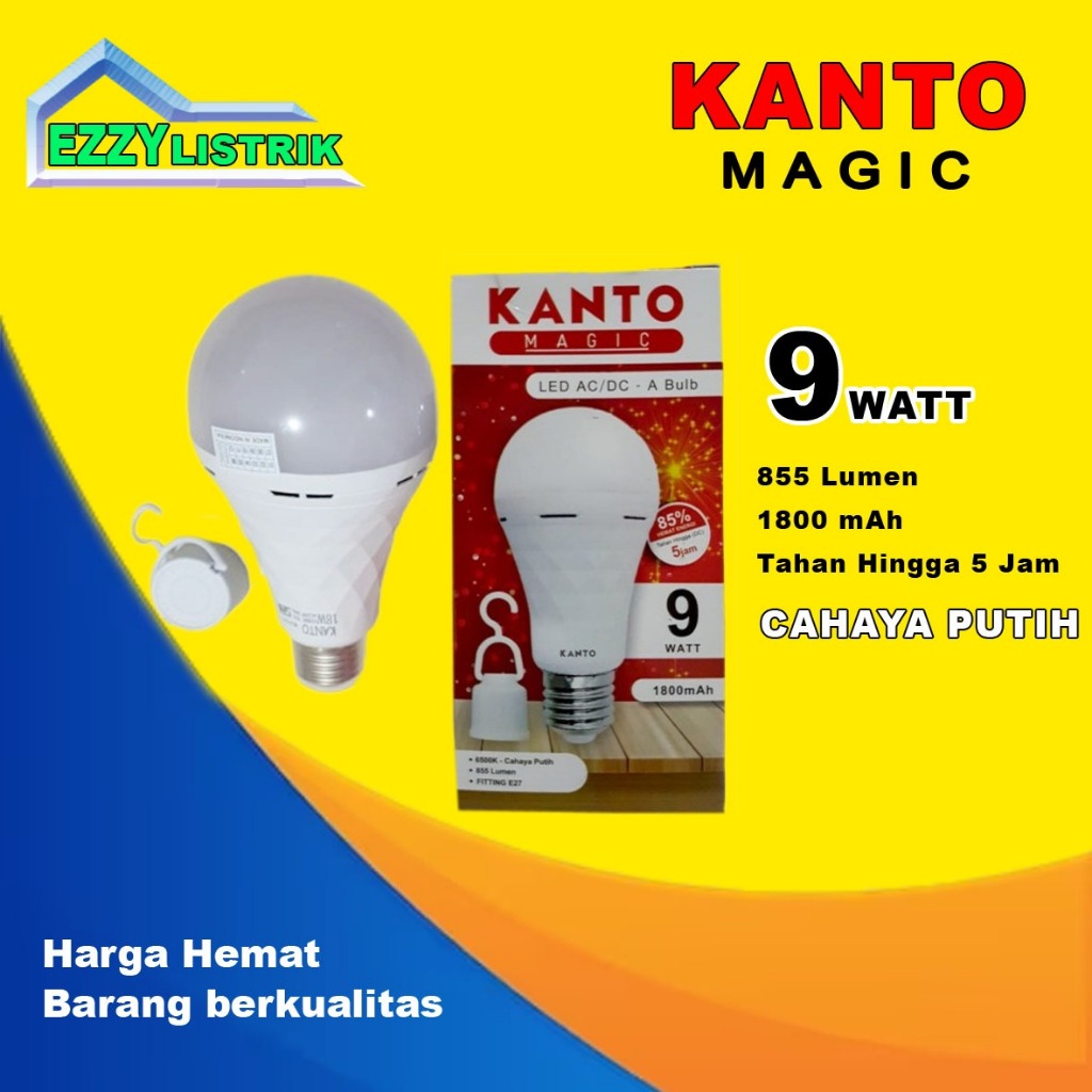 Jual Lampu LED Emergency KANTO 9 Wat Lampu Magic Super Hemat Shopee Indonesia