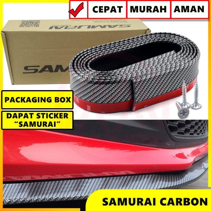 Jual Lips Bumper Samurai HITAM CARBON mobil ceper Duck Tail Samurai Lip ...