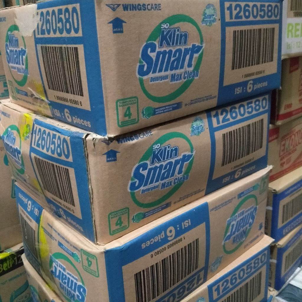 Jual [DUS isi 6] detergen SO KLIN SMART deterjen bubuk gratis piring ...