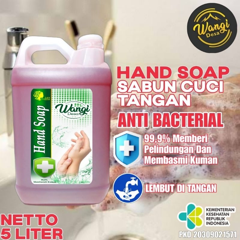 Jual Sabun Cuci Tangan Hand Soap 5 Liter Arom Strawberry Wangi Desa