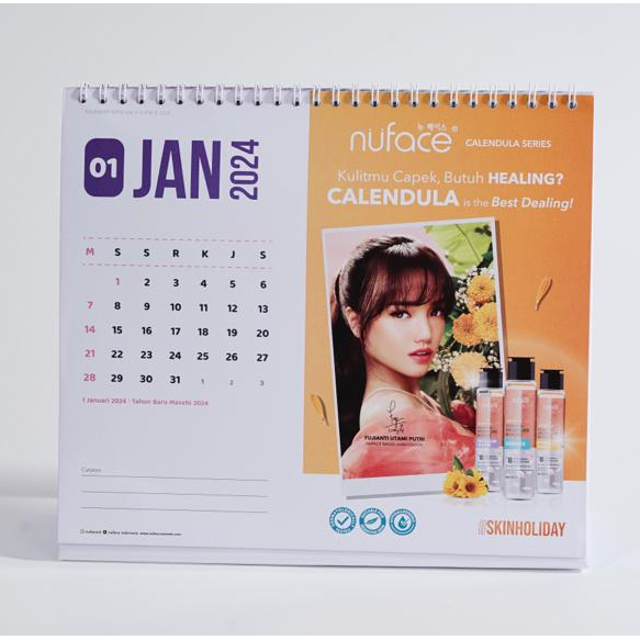 Jual Kalender Meja Nuface 2024 / Calendar New Year Kalender 2024