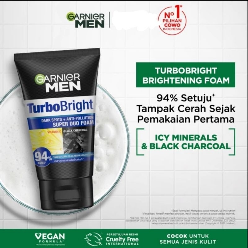 Jual Garnier Men Turbo Bright Super Duo Foam Ml Shopee Indonesia