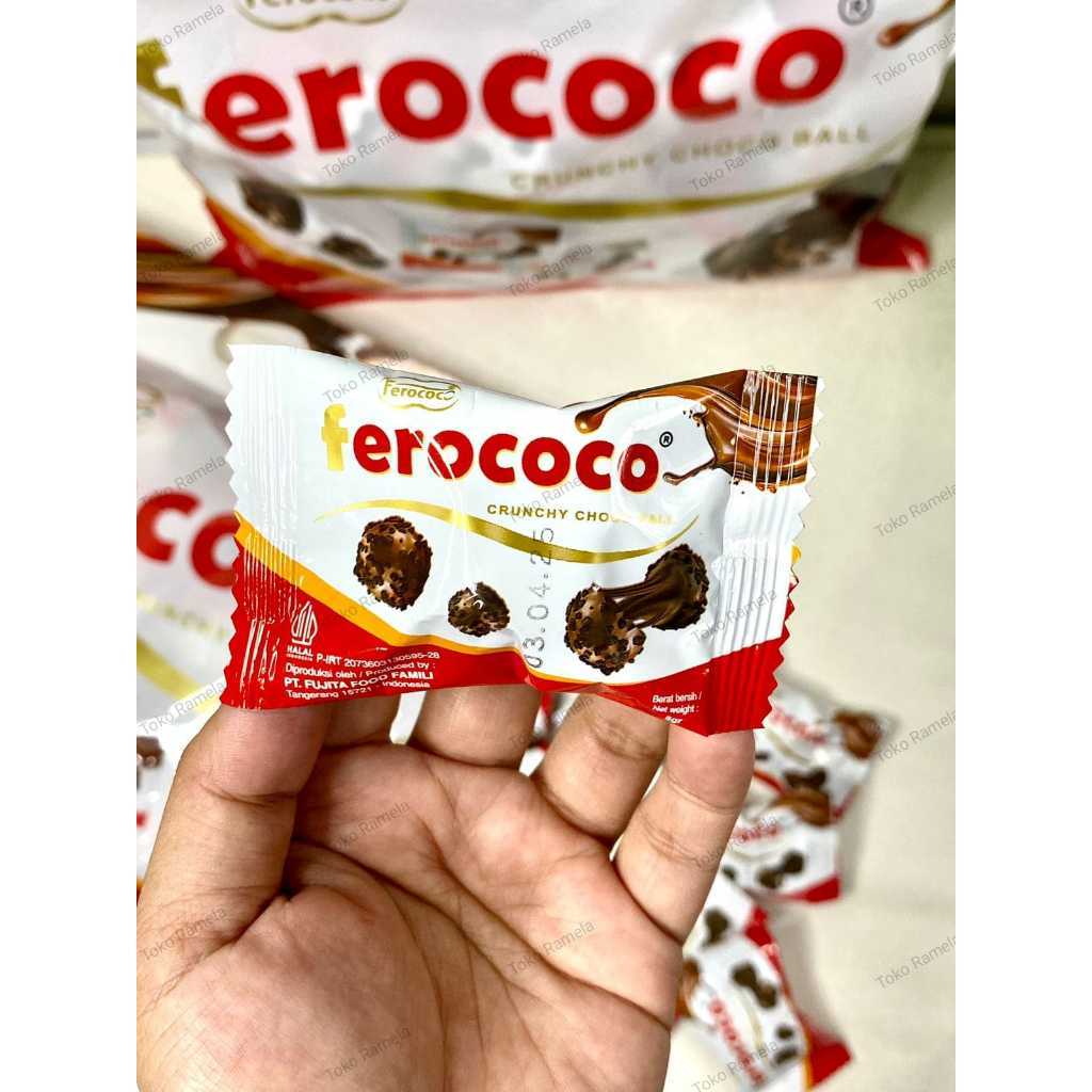 Jual COKELAT FEROCOCO CRUNCHY CHOCO BALL KEMASAN ISI 40pcs | Shopee ...