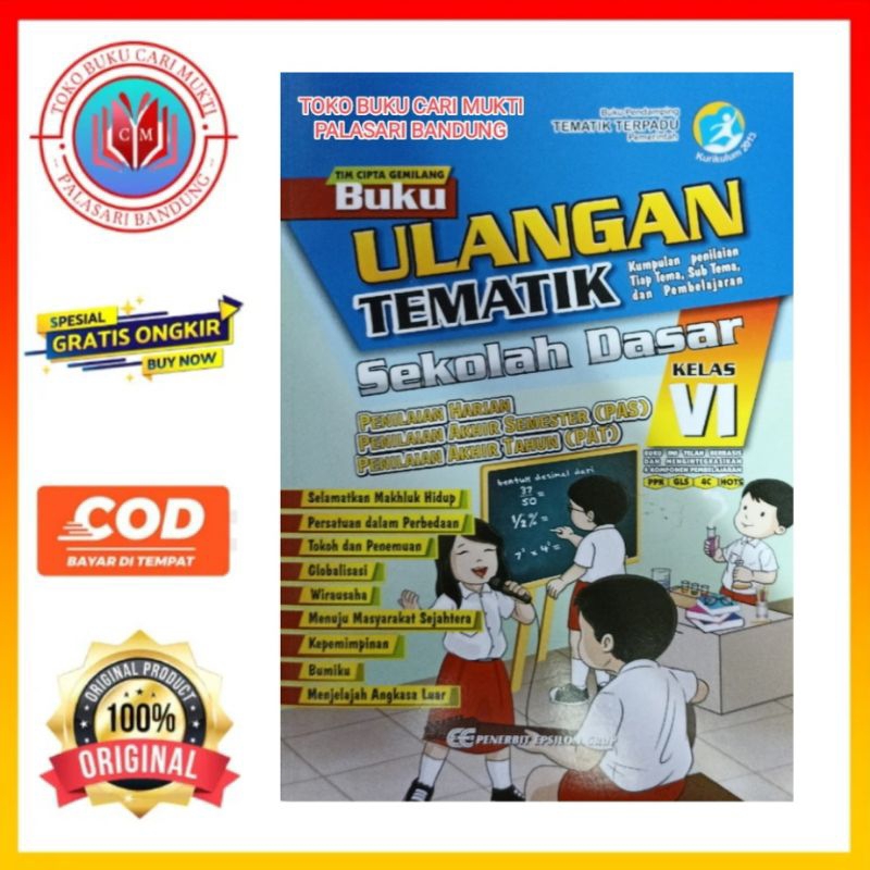 Jual Buku Ulangan Tematik Untuk SD Kelas 6 Kurikulum 2013 Edisi Revisi ...