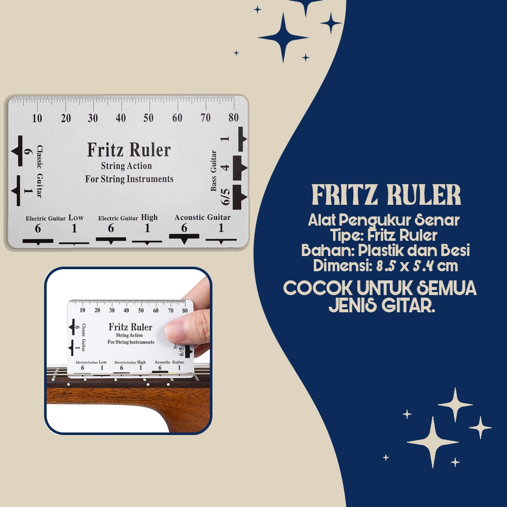 Jual Fritz Ruler Alat Pengukur Senar Gitar Shopee Indonesia