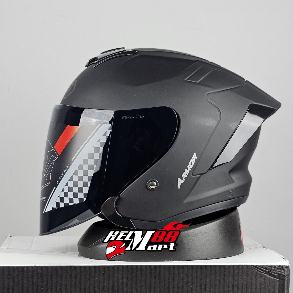 Jual Helm JS ARMOR Leopard dan Solid Helm Viral Budget Pelajar Helm