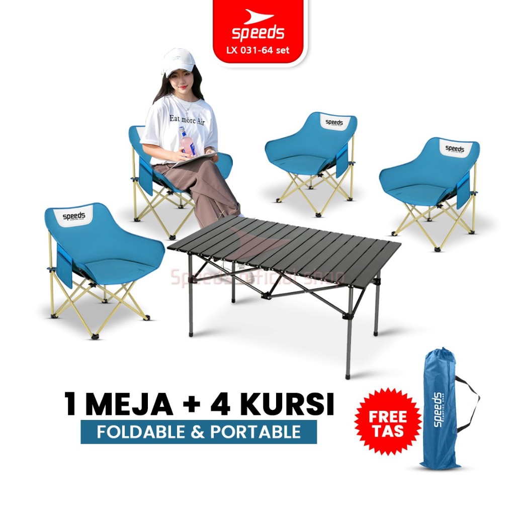 Jual Speeds Meja Camping Lipat Set Meja Lipat Kursi Lipat Meja Piknik Camping Outdoor Portable