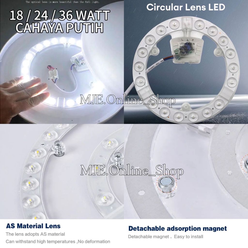 Jual LAMPU LED RING 18/24/36 WATT LED 220 V / BODI DONUT / CAHAYA PUTIH ...