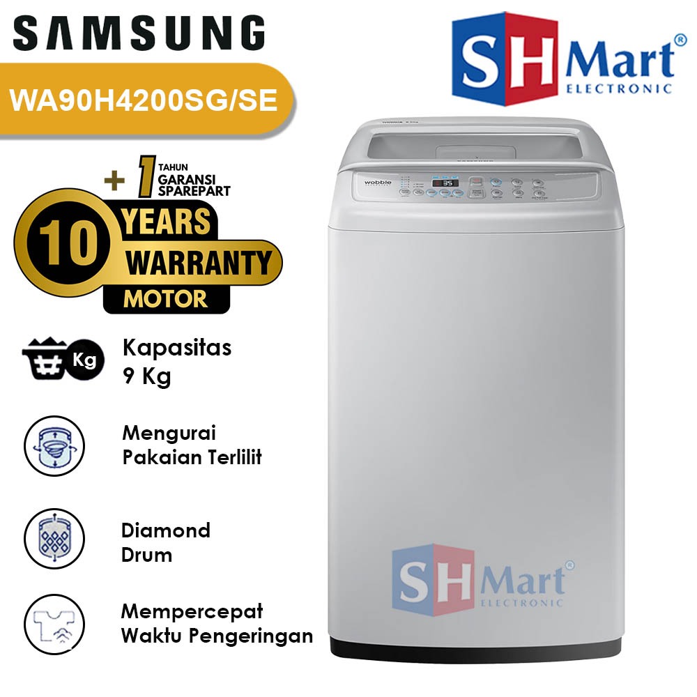 Jual MESIN CUCI SAMSUNG 1 TABUNG 9 KG WA90H4200SG / WA90H / 90H4200 ...