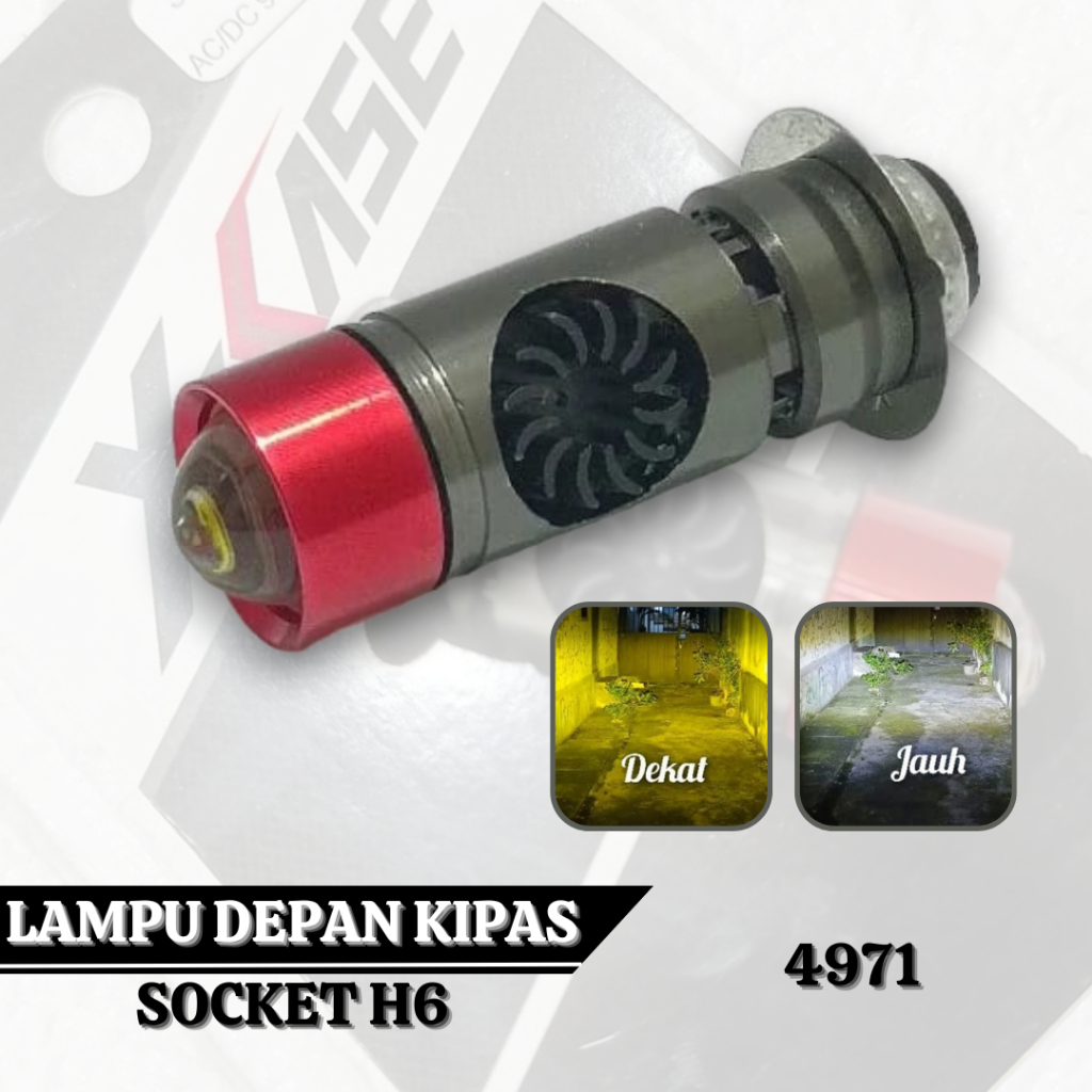 Jual Lampu Utama Led Motor H6 Laser Jauh Dekat Super Terang Plus Kipas ...