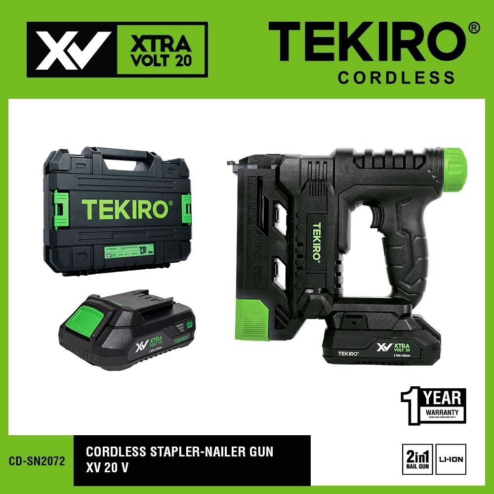 Jual Tekiro Cordless Stapler Nailer Gun Xv V Tekiro Shopee Indonesia