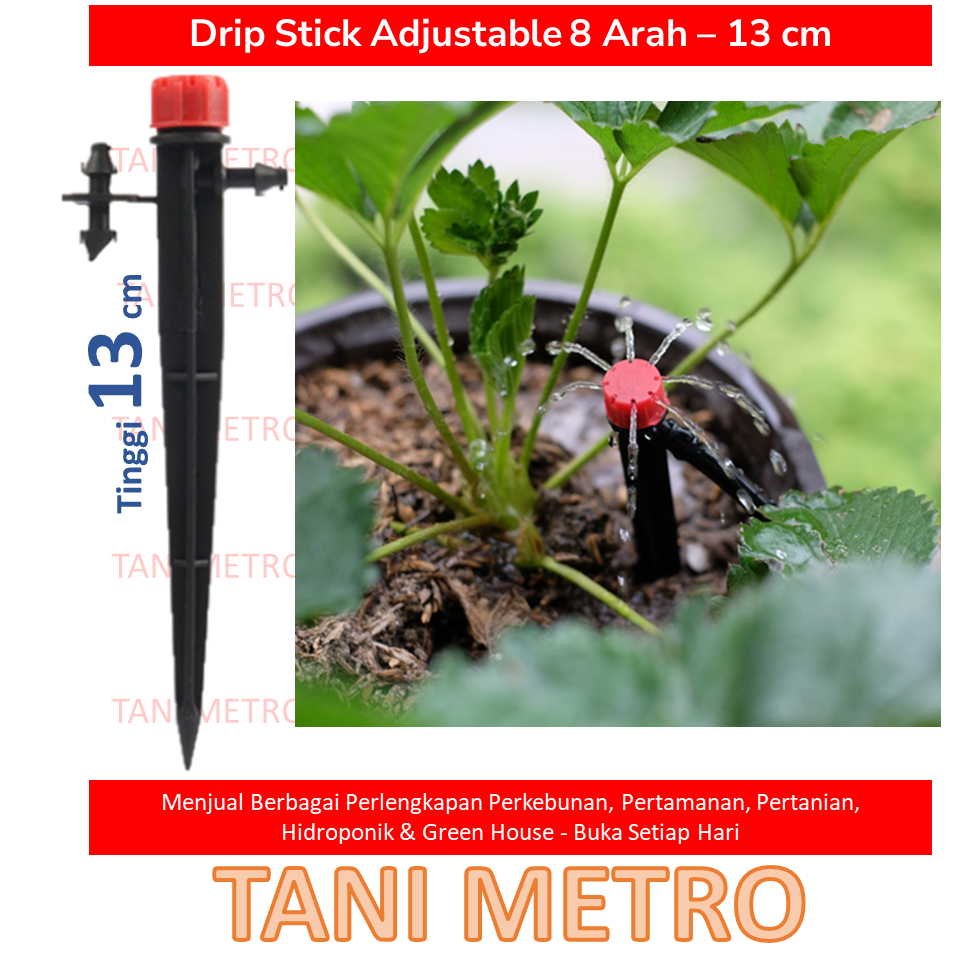 Jual SPRINKLER ADJUSTABLE STICK DRIPPER STIK DRIP TAMAN AIR POT BUNGA ...