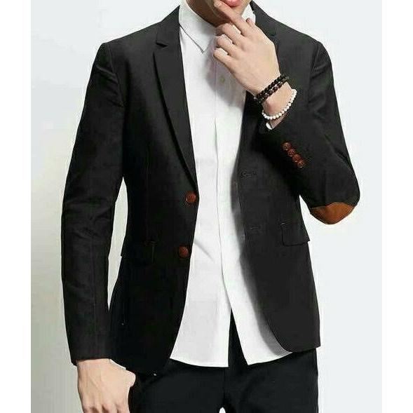 Jual PRYZA Jas Blazer Pria Elbow Model Terbaru Terpopuler Termurah ...