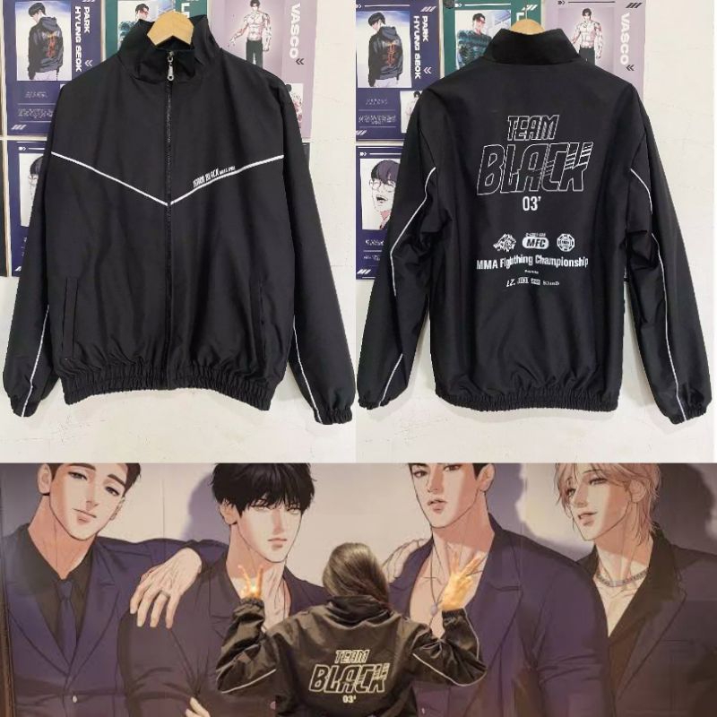 Jual (COD BAYAR DI TEMPAT) Jaket Jaekyung Team Black Jinx / Tracksuit ...