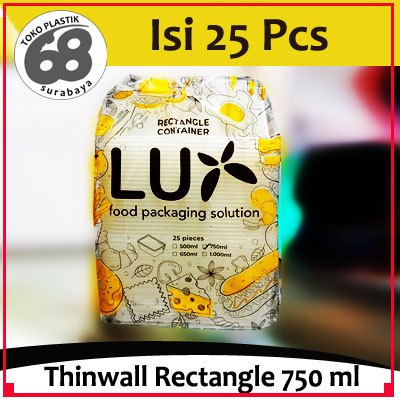 Thinwall 750 ML Rectangle Merk LUX