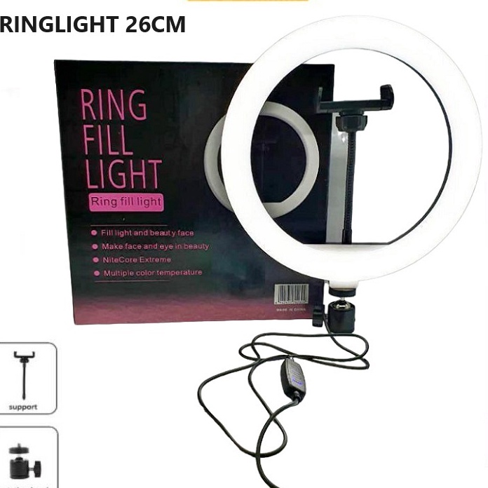 Jual Ili TRIPEDIA Lampu Ringlight Selfie 26cm LED Make Up Vlog Shopee