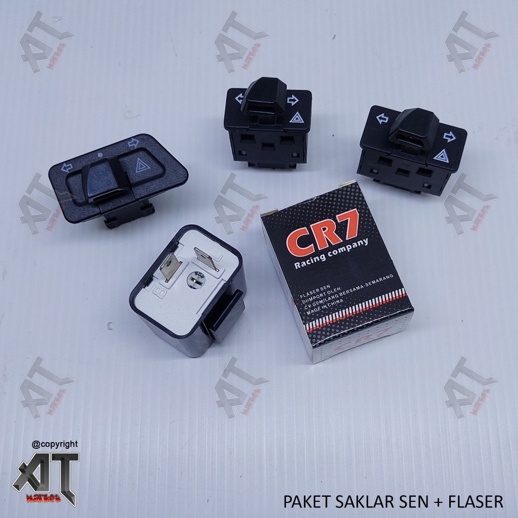 Jual [PAKET] Flasher CR7 dan Tombol Saklar Sen Plus Hazard KECIL 30 mm ...