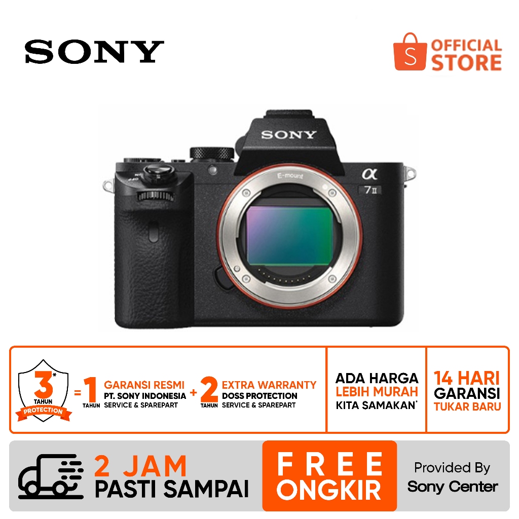 Jual SONY ALPHA A7II Body Only Black A7 II A7M2 BO A7 Mark