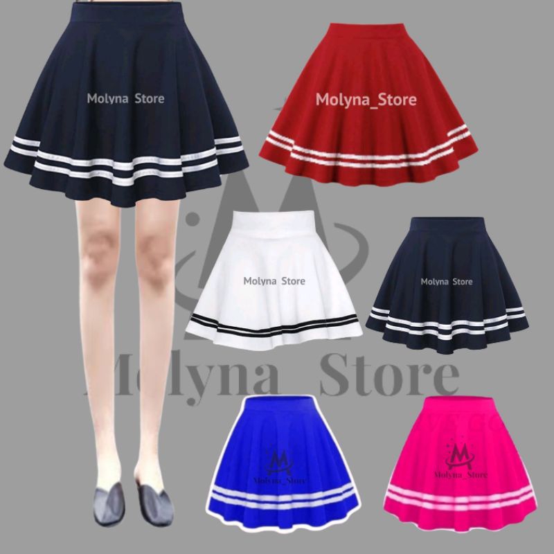 Jual Rok List Pendek Wanita Rok Strip Wanita Rok Pendek Wanita Rok ...