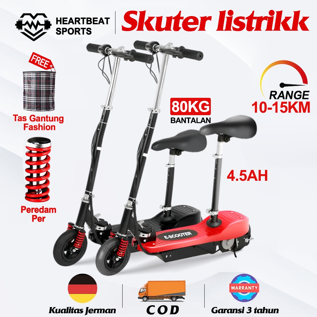 Skuter Listrik Scooter Listrik Dewasa Murah Sekuter Listrik Dewasa Remaja Portabel Scooter Electric Garansi 1 Sebulan