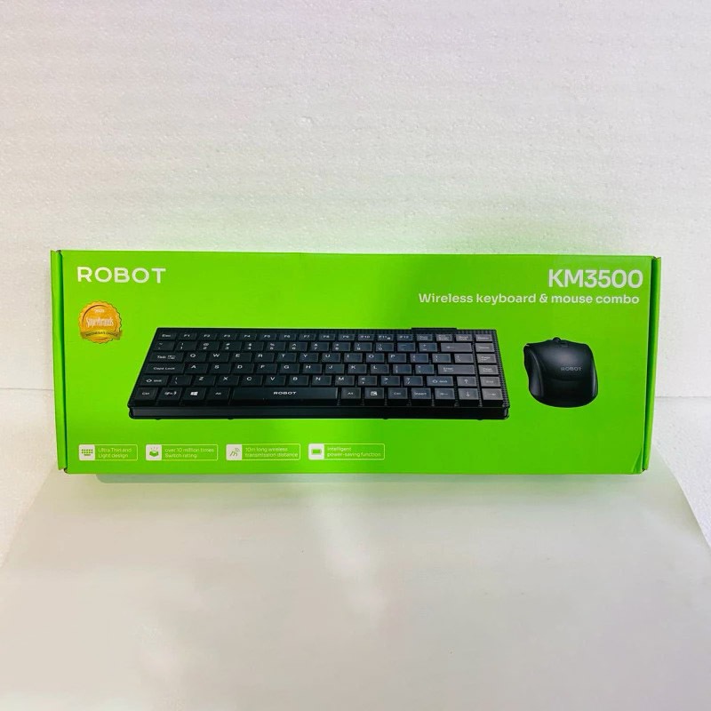 Jual Keyboard & Mouse Robot KM3500 Wireless - Gratis Batu Siap Pakai ...