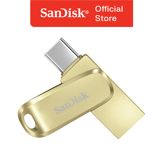 SanDisk Ultra Dual Drive Luxe OTG Type-C 128GB USB Gold Metal (Up to  400MBps)