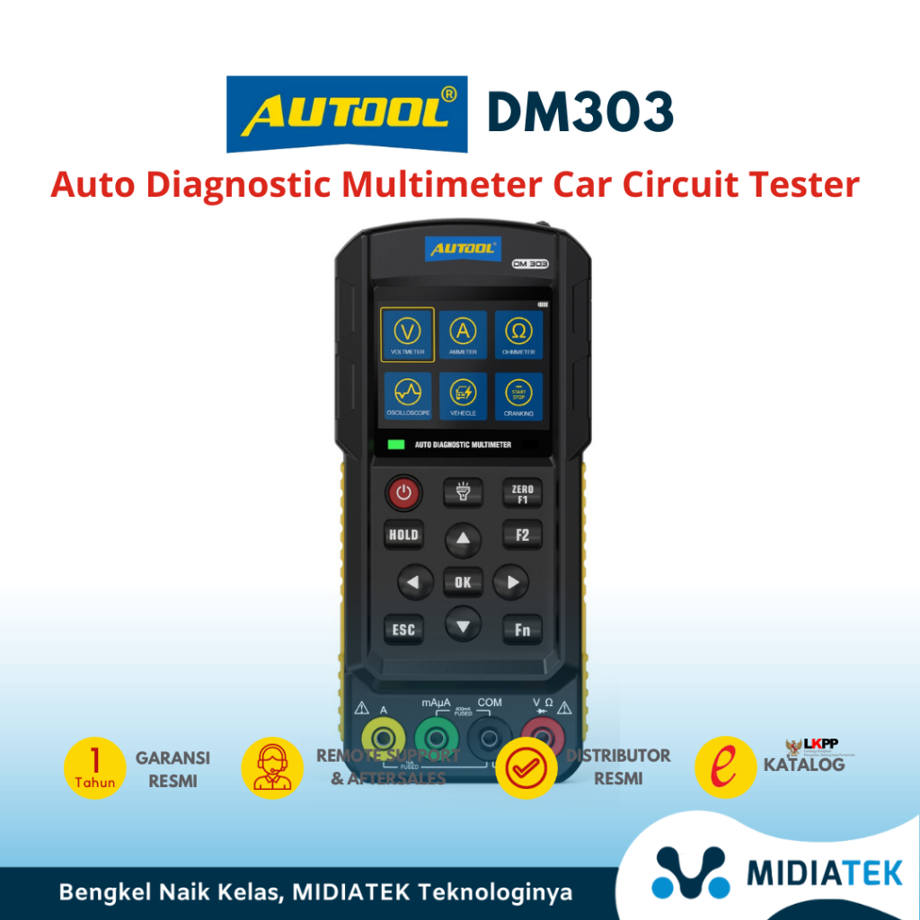 Jual AUTOOL DM303 Auto Diagnostic Multimeter Car Circuit Tester with K ...