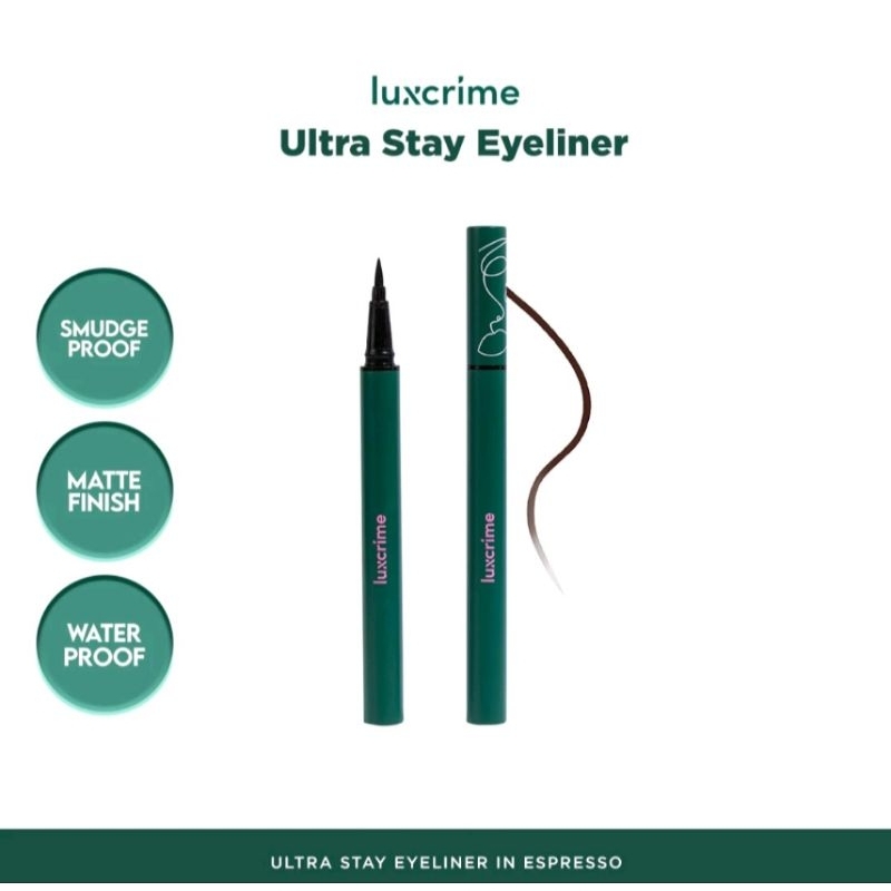 Jual Luxcrime Ultra Stay Eyeliner in Espresso Waterproof Smudgeproof