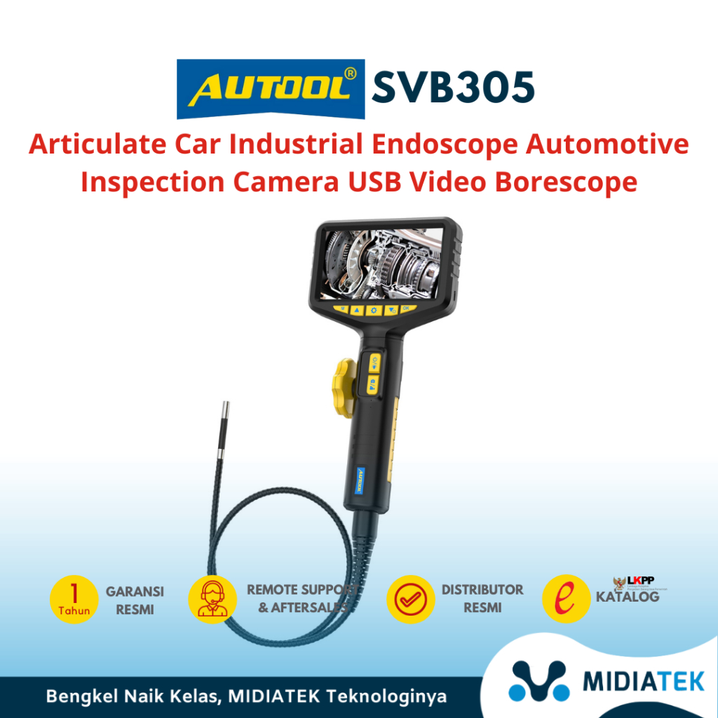 Jual AUTOOL SVB305 Articulate Car Industrial Endoscope Automotive