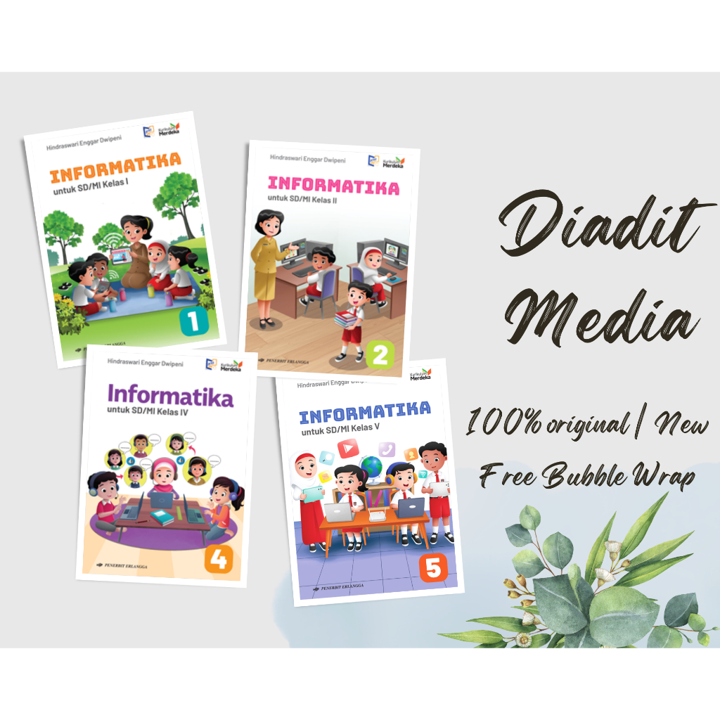 Jual BUKU PAKET INFORMATIKA KELAS 1/2/4/5 SD/MI KURIKULUM MERDEKA ...