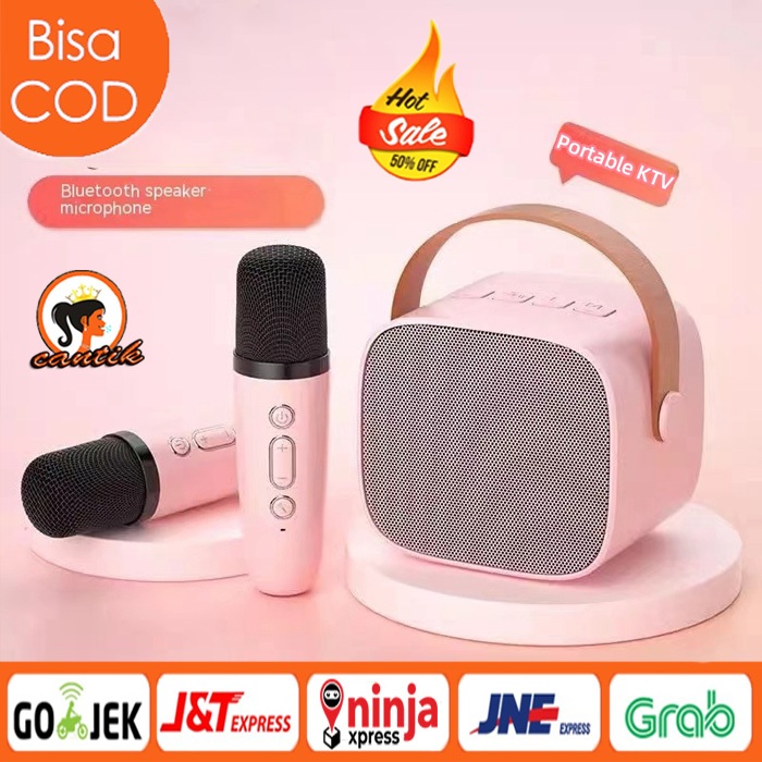 Jual HC Speaker Microphone Karaoke Set Bluetooth Mini Full bass ...