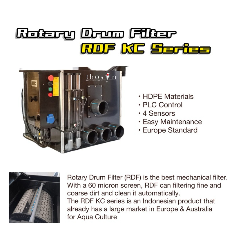 Jual Filter Mekanis Kolam Koi Rotary Drum Filter RDF KC Series New ...