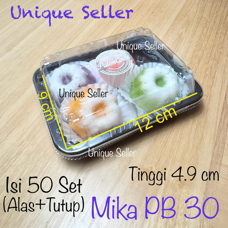 Jual Isi50 Mika Brownies Mini Pb30 Uk 12x9x5 Cm Mika Pb 30 Mika Kotak 12x9 Cm Mika Kue 