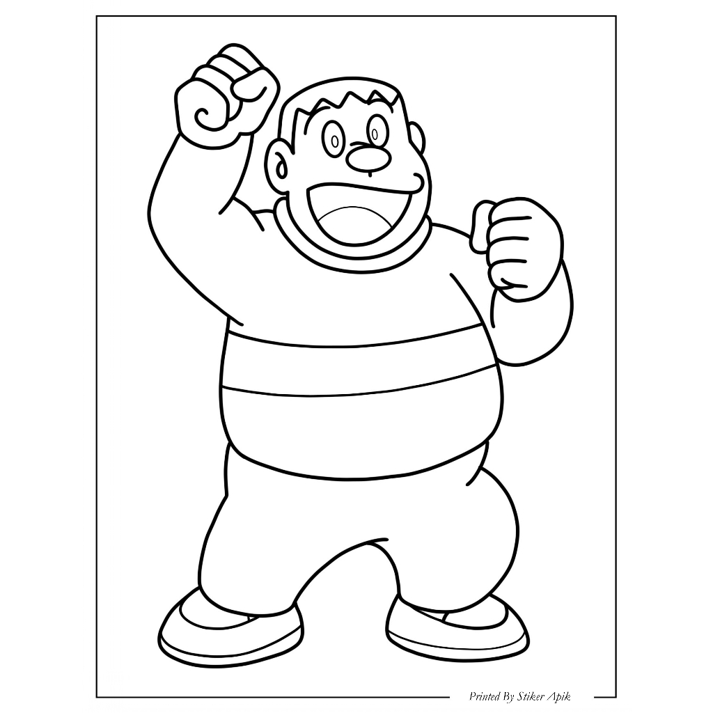 Jual Kertas Gambar Mewarnai Tema Doraemon Worksheet Coloring Paper ...