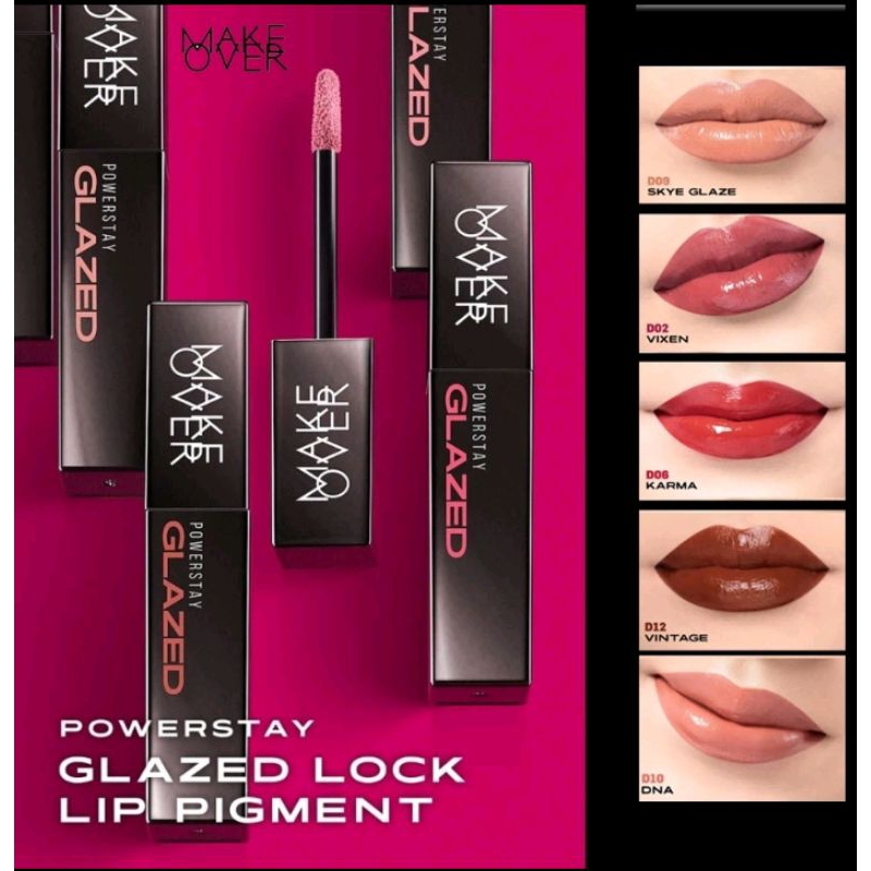 Jual MAKE OVER POWERSTAY GLAZED LOCK LIP PIGMENT | Shopee Indonesia