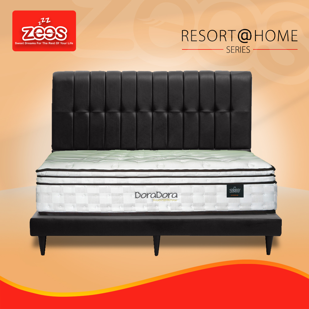 Jual Zees Spring Bed Kasur Borabora off white Resort Home Full Set
