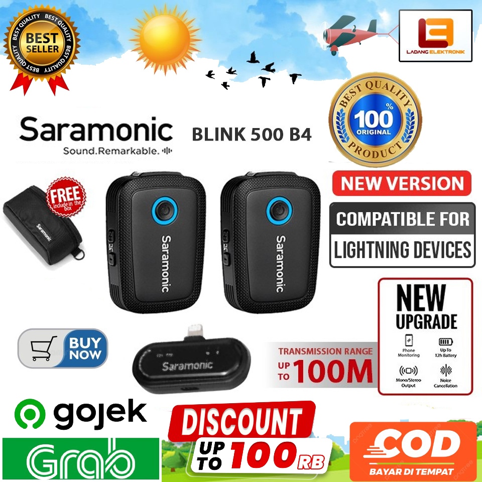 Jual Saramonic Blink 500 B4 New Version Lightning Wireless Mic Blink500