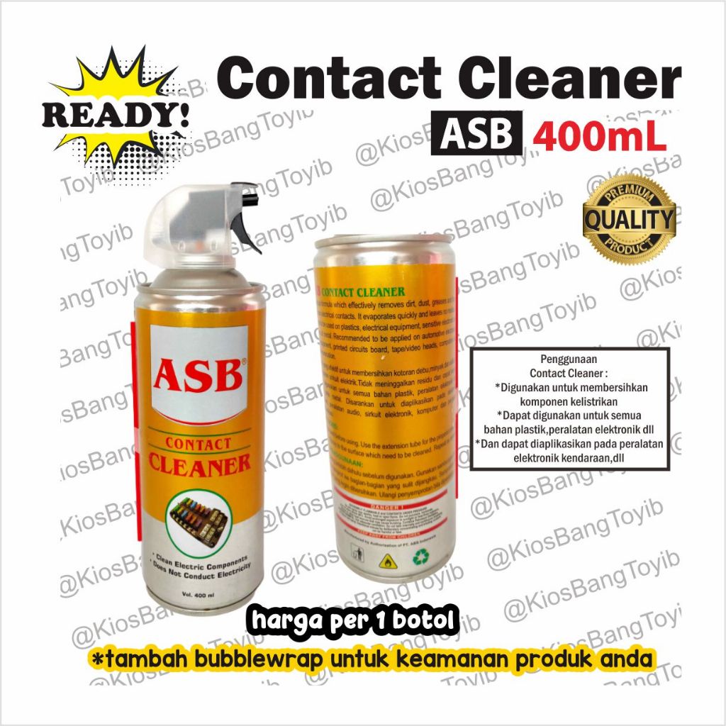 Jual Contact Cleaner Cairan Pembersih Komponen Listrik Elektronik ASB ...