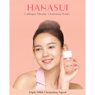 Hanasui Collagen Micellar Cleansing Water Pembersih Wajah Make Up Remover Cleansing Water