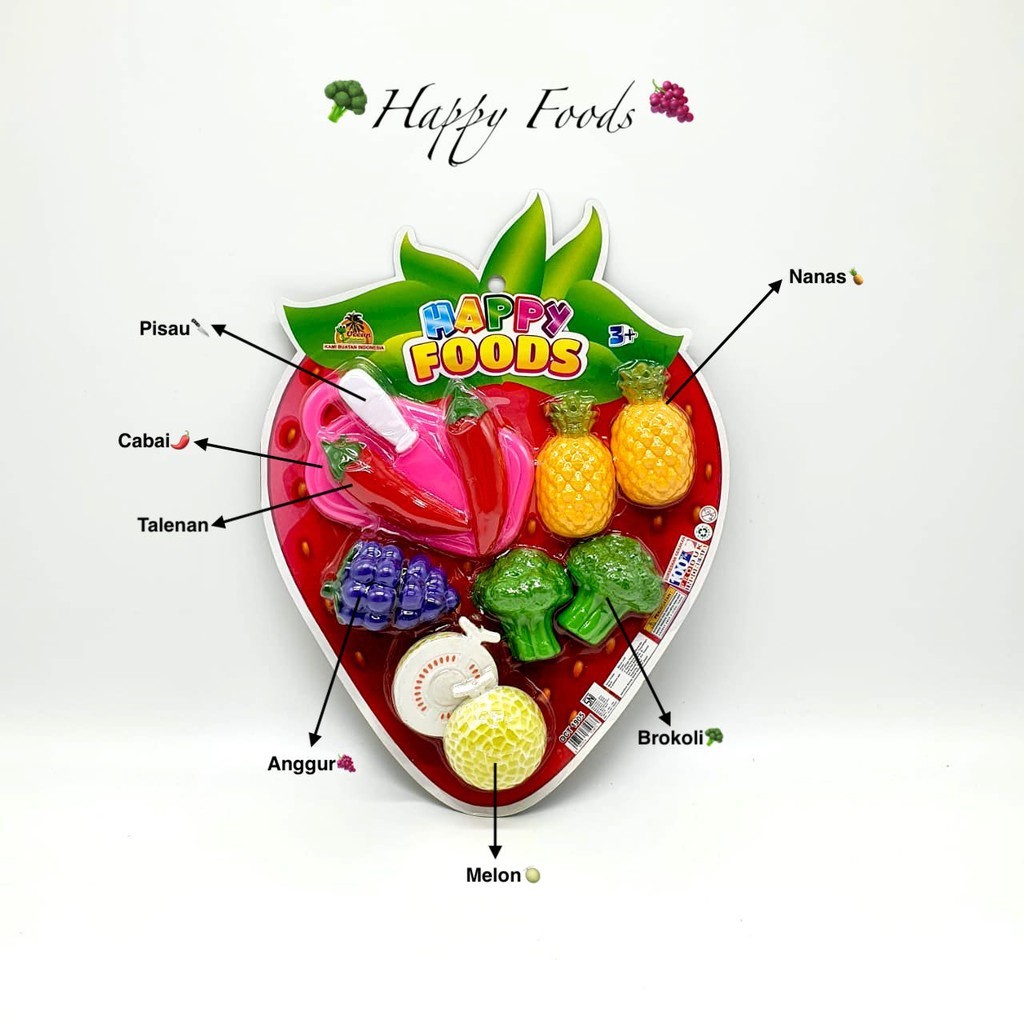 Jual MAINAN OCT 1905 HAPPY FOODS MASAK MASAKAN POTONG BUAH SAYUR ...