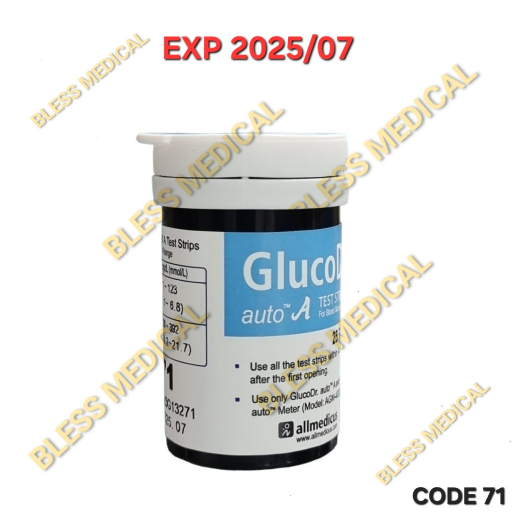 Jual GlucoDr Auto Strip isi 25/AGM 4000 Code 71 Shopee Indonesia