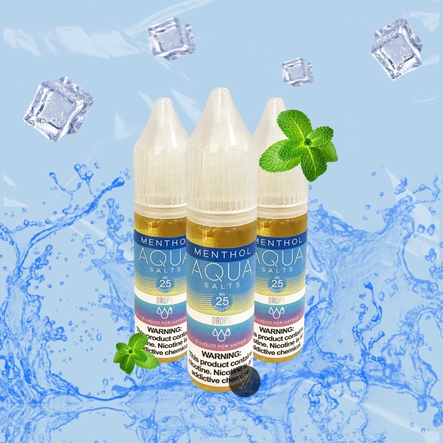 Jual EJM Aqua Drops Menthol Salt Nic 15ML by EJM - Liquid Aqua Menthol ...