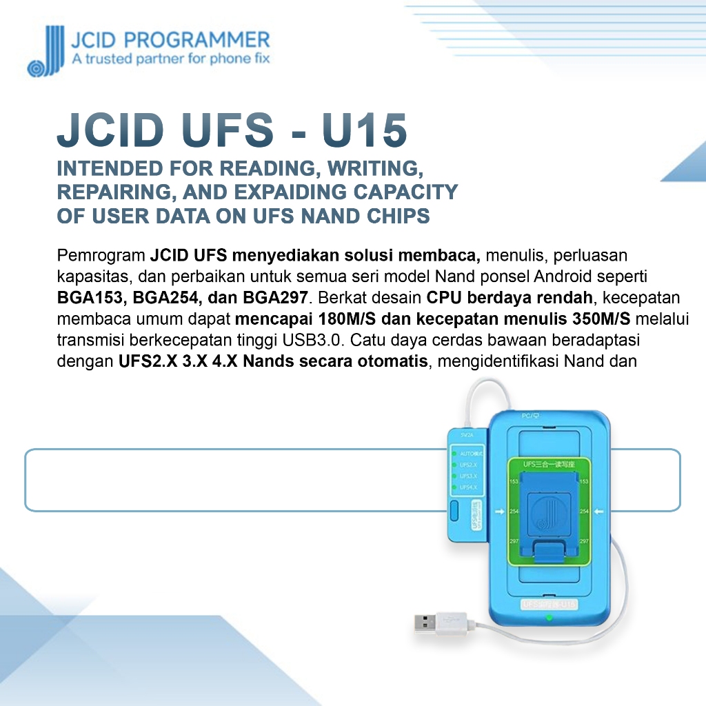 Jual ALAT SOFTWARE JCID UFS PROGRAMMER - U15 ORIGINAL | Shopee Indonesia
