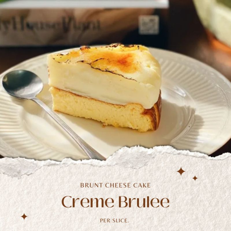 Mini Brunt Cheese Cake yang siap disajikan dengan topping beragam